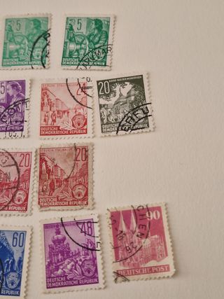 22 Sellos RDA: Alemania Oriental