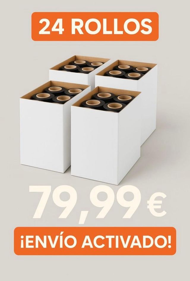 Film estirable negro: 24 rollos