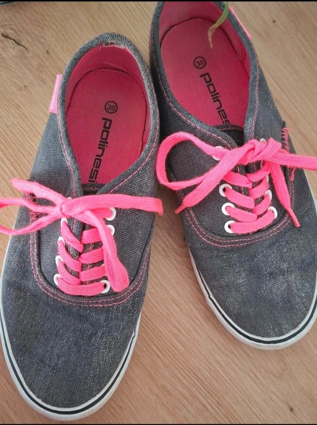 Zapatillas Polinesia gris/rosa nº39 mujer chica