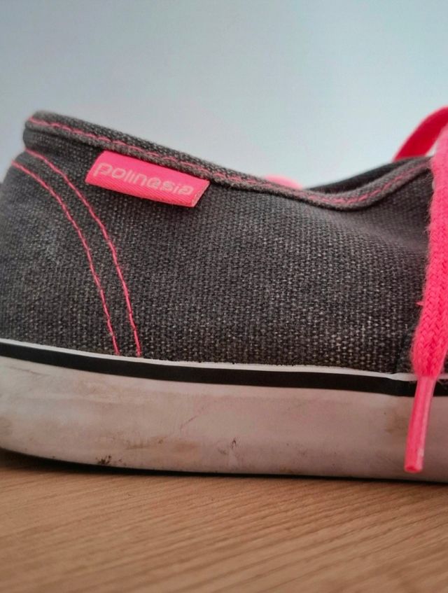 Zapatillas Polinesia gris/rosa nº39 mujer chica