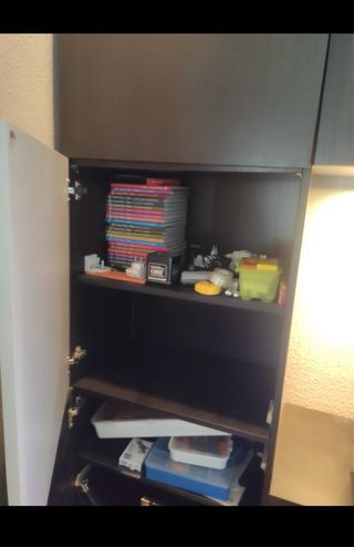 Mueble salón Ikea blanco-negro