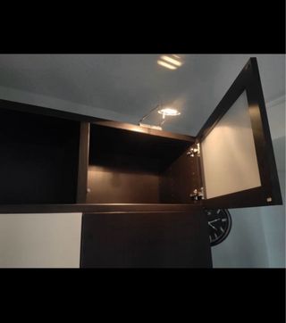 Mueble salón Ikea blanco-negro