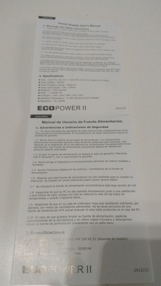 Fuente de alimentación ATX TQEP-500SSE-O