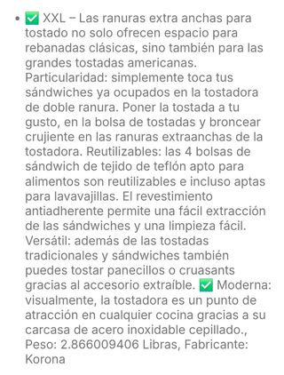 Tostador Korona 2 rebanadas grandes