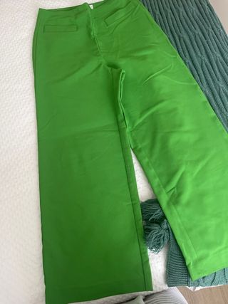 Pantalones anchos verdes