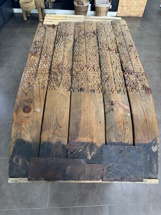 Mesa de trillo rústica