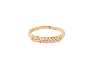 anillo oro 18k con piedra con circonita