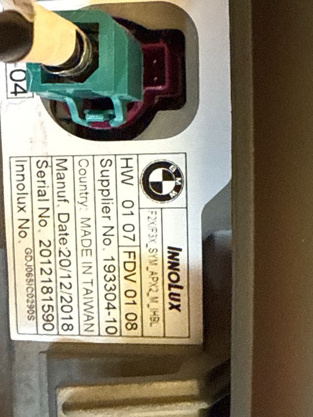 Pantalla BMW Serie 1 F20 116d ORIGINAL