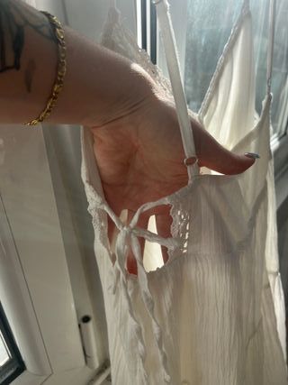 Vestido blanco boho chic