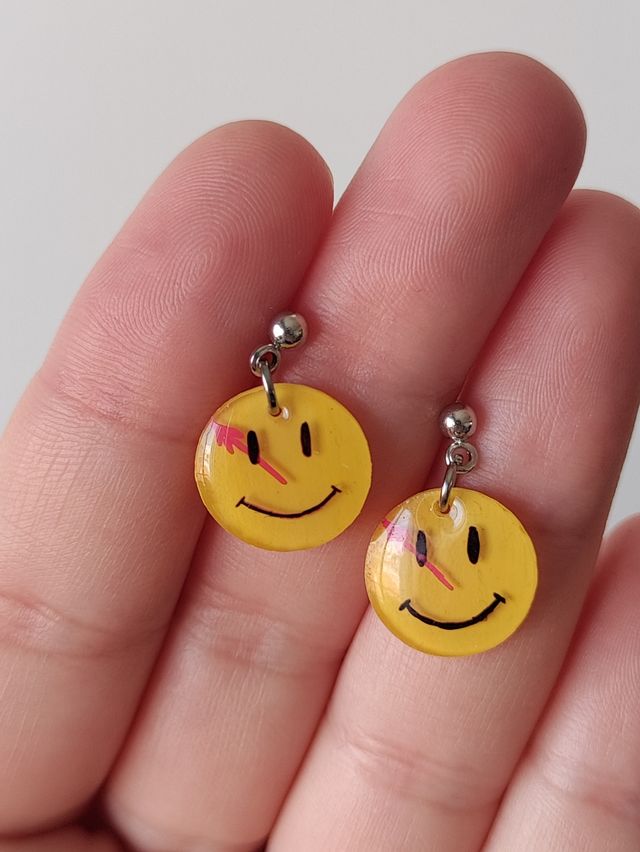 Pendientes Smiley Watchmen Amarillos