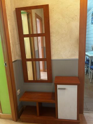 Mueble espejo auxiliar madera