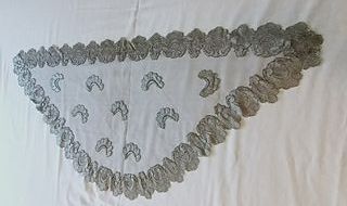 Velo da messa, chiesa o lutto pizzo nero argento