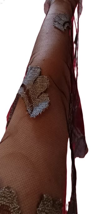 Velo da messa, chiesa o lutto pizzo nero argento