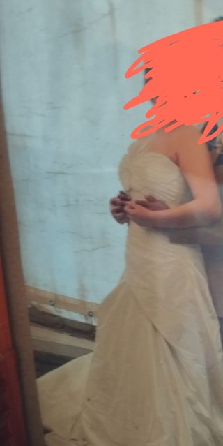 Vestido novia champán - Talla L 