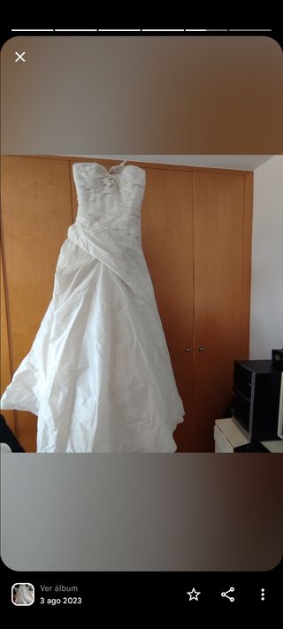 Vestido novia champán - Talla L 