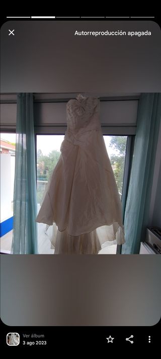 Vestido novia champán - Talla L 