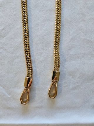 Cadenas bolso: beige y dorada