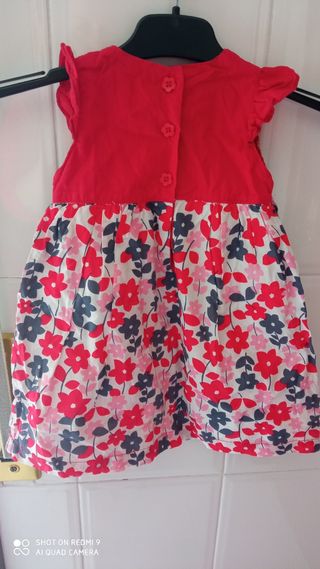Vestido rojo bebé niña 