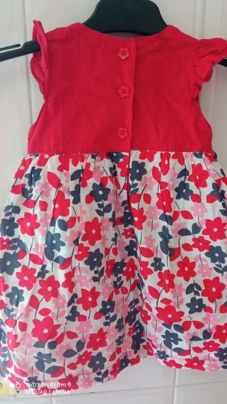 Vestido rojo bebé niña 