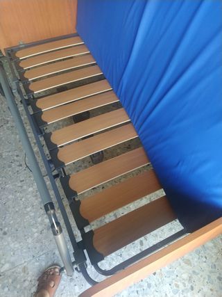 Cama articulada 90cm - Azul y marrón