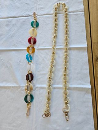 Cadenas bolsos: multicolor y blanca
