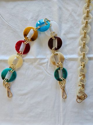 Cadenas bolsos: multicolor y blanca