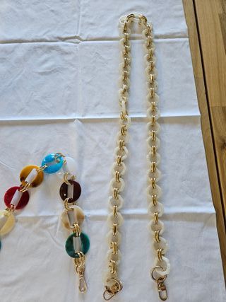 Cadenas bolsos: multicolor y blanca