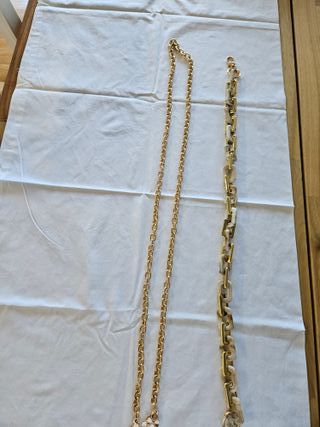 Cadenas bolso: beige y dorada
