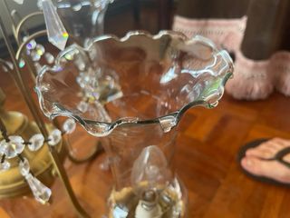 Lampara Cristal Antigua 3 Luces