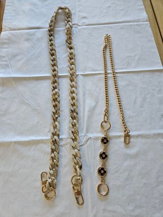 Cadenas bolsos - Beige y Dorado