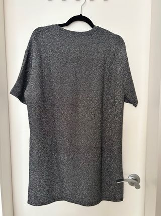 Vestido Zara brillante plata