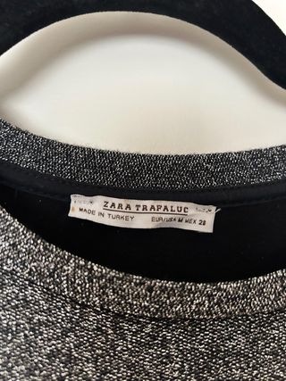 Vestido Zara brillante plata