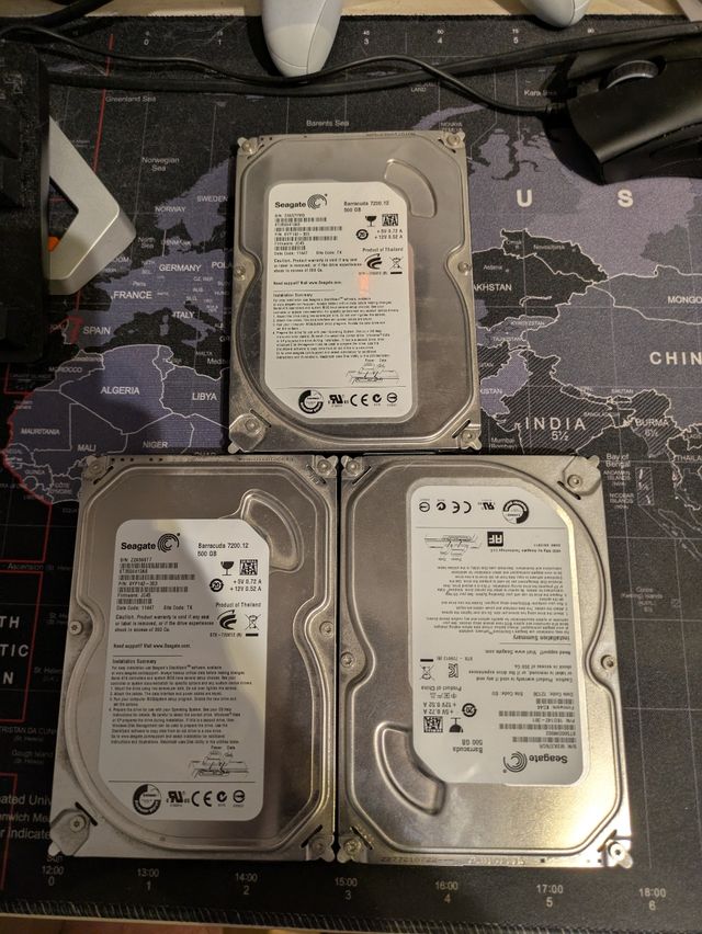 3x HDD Seagate Barracuda 500GB
