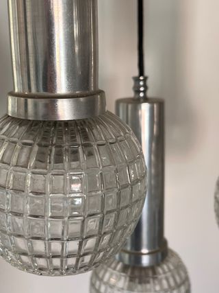 Lampara vintage años 70 - 4 luces. antiguo retro.