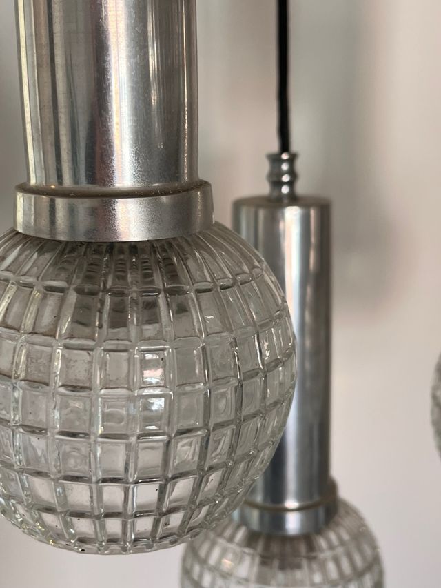 Lampara vintage años 70 - 4 luces. antiguo retro.