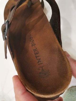 Sandalias Interbios Piel Marrón 43