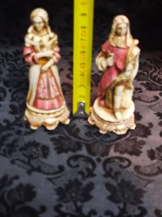 Statuette Coppia scacchi Re sole vintage