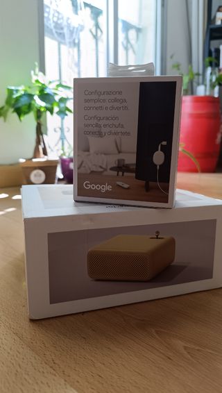 Proyector Wanbo + Chromecast HD