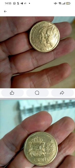 Moneda 500 pts España 1989