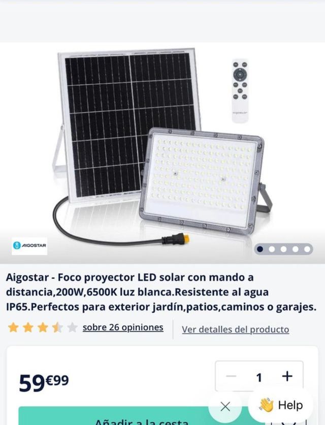 Foco LED Solar Aigostar 200w