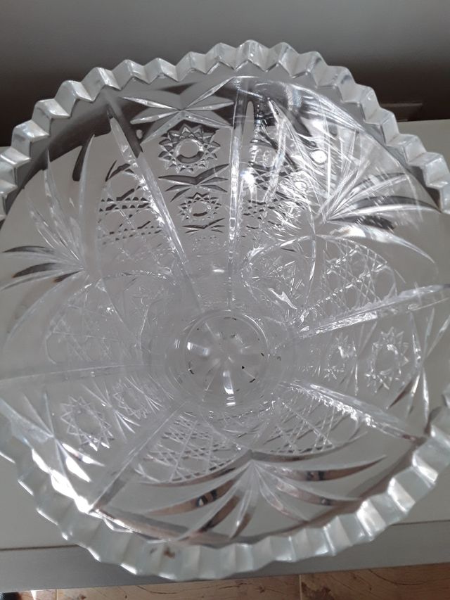 Jarrón cristal tallado