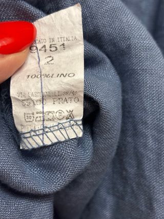 Camiseta Vestido lino azul - Talla única