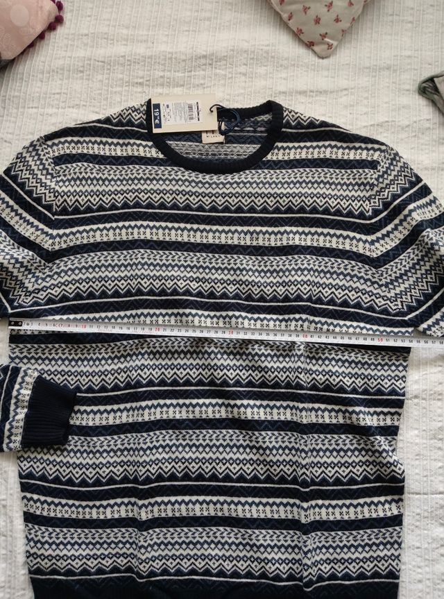 Jersey Milano M XL - Azul y Blanco