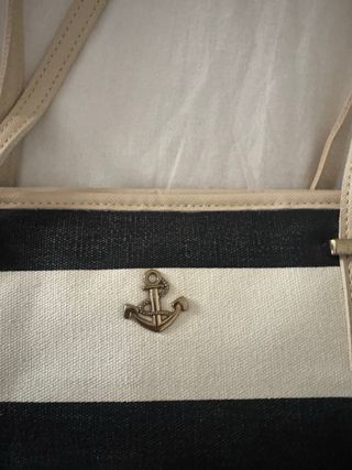 Borsa a righe bianco-nere