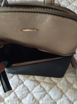 Zainetto bicolor beige e nero