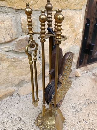 Utensilios chimenea vintage metal