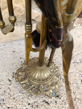 Utensilios chimenea vintage metal