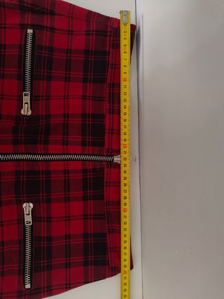 Mini Falda cuadros roja | Talla S
