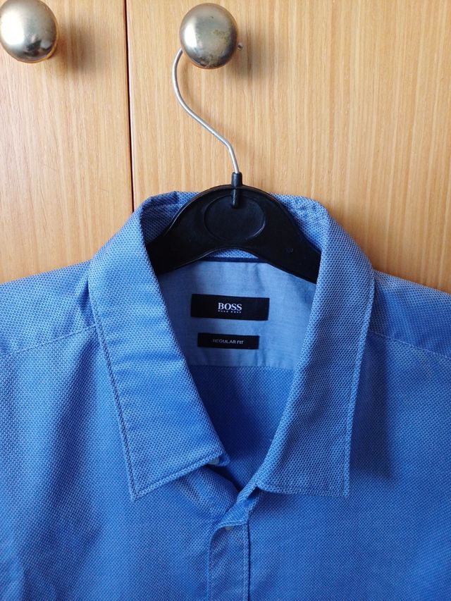 Camisa BOSS azul hombre