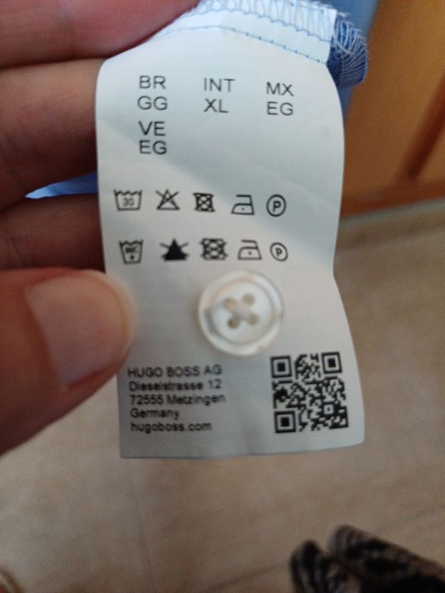 Camisa BOSS azul hombre